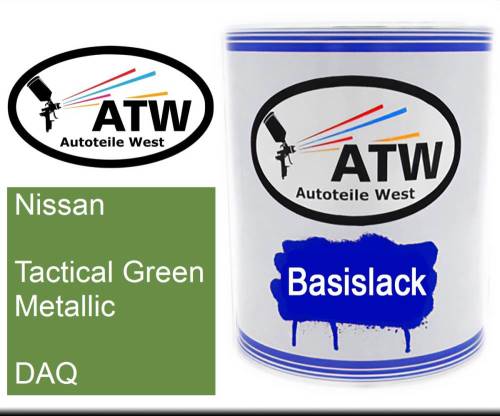 Nissan, Tactical Green Metallic, DAQ: 1L Lackdose, von ATW Autoteile West.